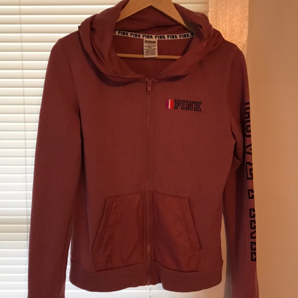 PINK Victoria's Secret Tops - PINK Victoria Secret zip up sweatshirt! RARE!